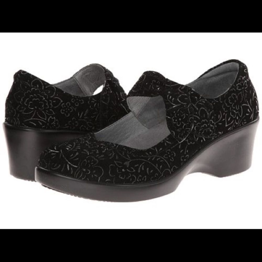 Alegria Ella Black Sprigs Mary Janes